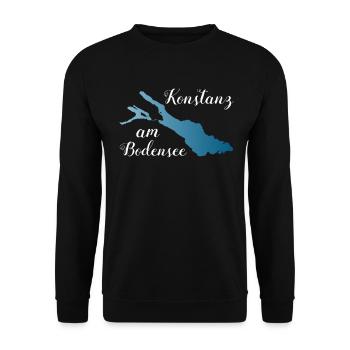 Konstanz am Bodensee Holidays at the lake Souvenir - Unisex Sweatshirt - black - Front - Alina (178cm) & Michal (187cm)