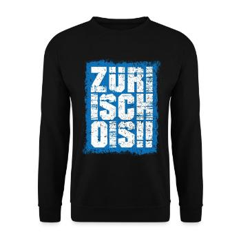 Züri isch ois - Zürich - Unisex Pullover - Schwarz - Vorne - Alina (178cm) & Michal (187cm)