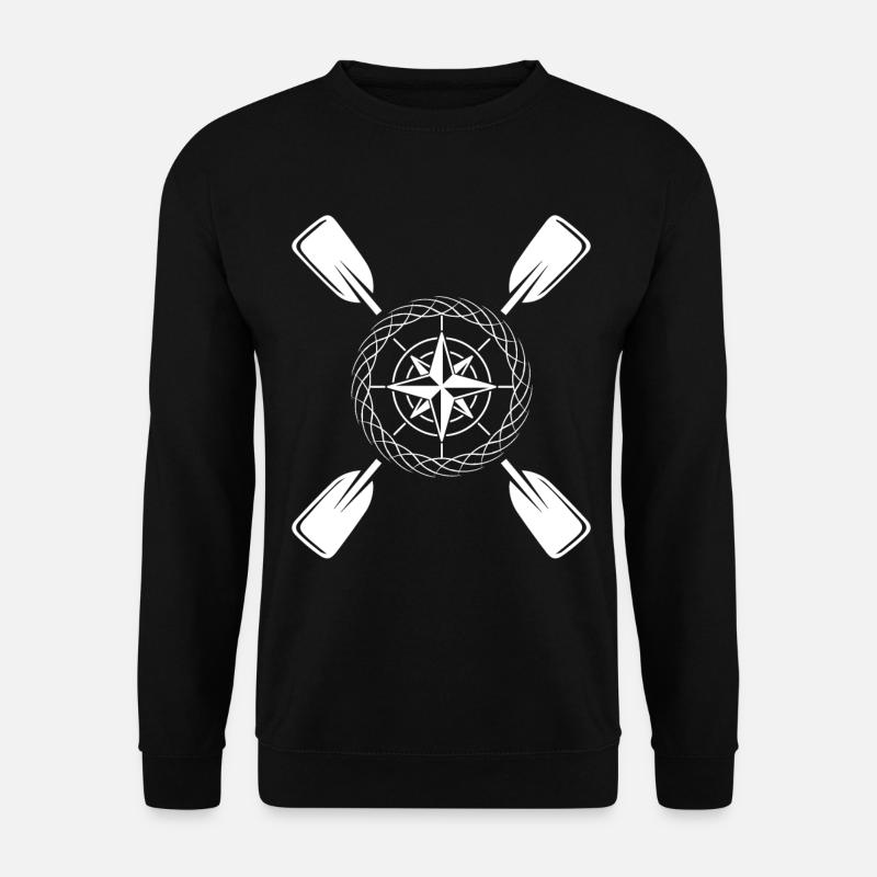 Kajak Paddel Kompass - Unisex Pullover - Schwarz