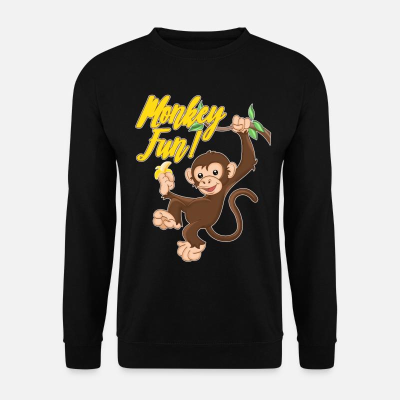 Singe Singe Amusant Singe Singe - Sweat-shirt Unisexe - noir