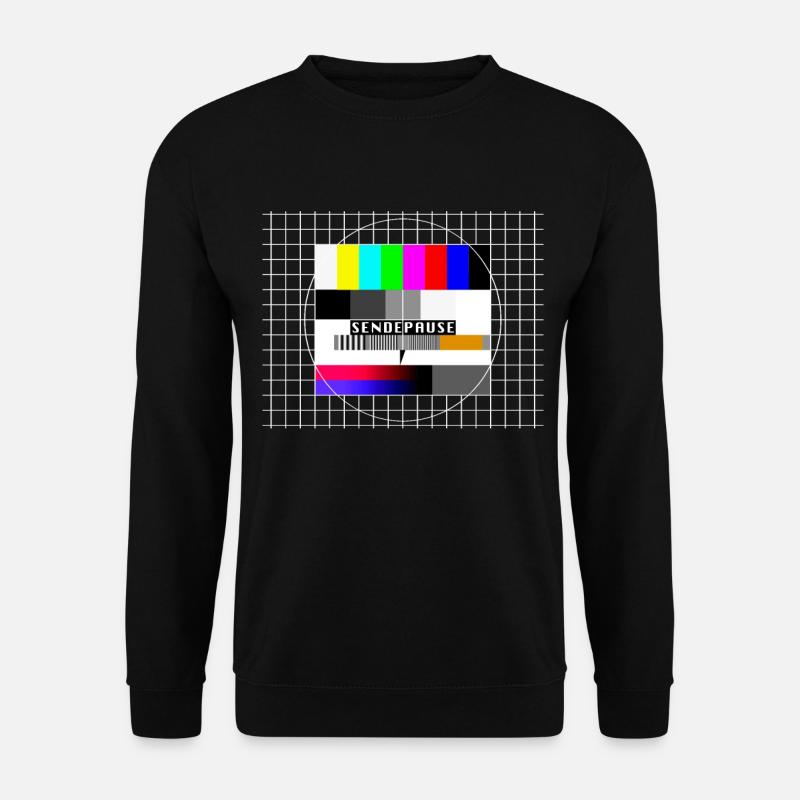Testbild Sendepause 80er 90er Jahre Party Kostüm - Unisex Pullover - Schwarz