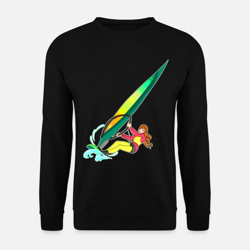Windsurfing Surfing Surfer - Unisex Sweatshirt - black