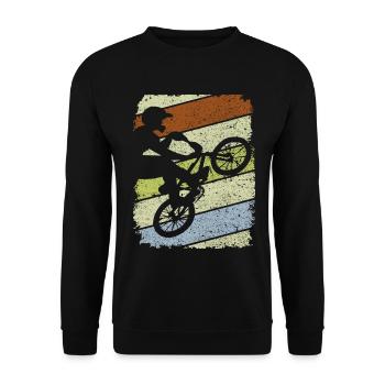 BMX - Idée cadeau BMX - BMX Bike - Sweat-shirt Unisexe - noir - Devant - Alina (178cm) & Michal (187cm)