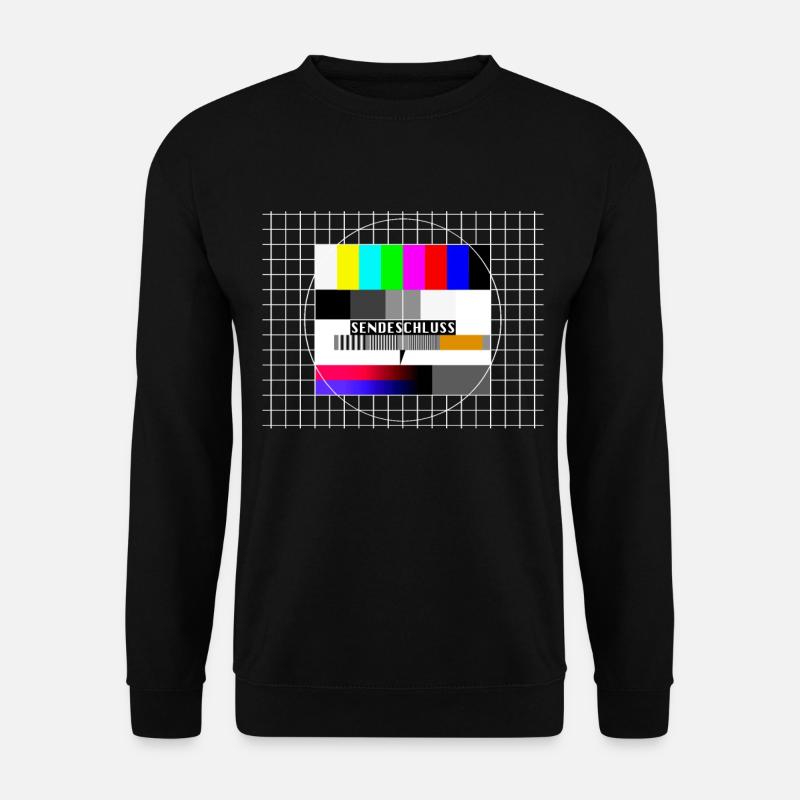 Testbild Sendeschluss 80er 90er Jahre Party Kostüm - Unisex Pullover - Schwarz