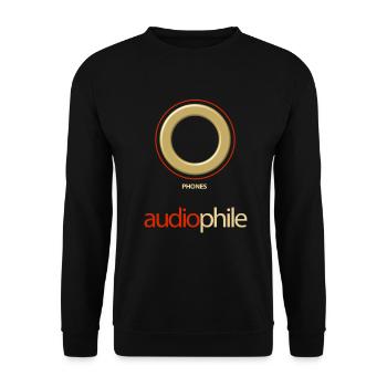 Phones Earphone Hi-Fi Jack Stereo Audiophile - Unisex Sweatshirt - black - Front - Alina (178cm) & Michal (187cm)