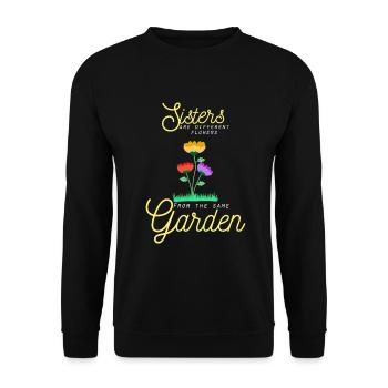 Cadeau de fleurs de soeurs soeur jardin fleur - Sweat-shirt Unisexe - noir - Devant - Alina (178cm) & Michal (187cm)