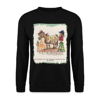 Thelwell - Pony with hairdresser - Sweat-shirt Unisexe - noir - Devant - Alina (178cm) & Michal (187cm)