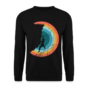 Klettern - Bergsteigen - Unisex Pullover - Schwarz - Vorne - Alina (178cm) & Michal (187cm)