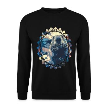 The groundhog is back - design - Unisex Sweatshirt - black - Front - Alina (178cm) & Michal (187cm)
