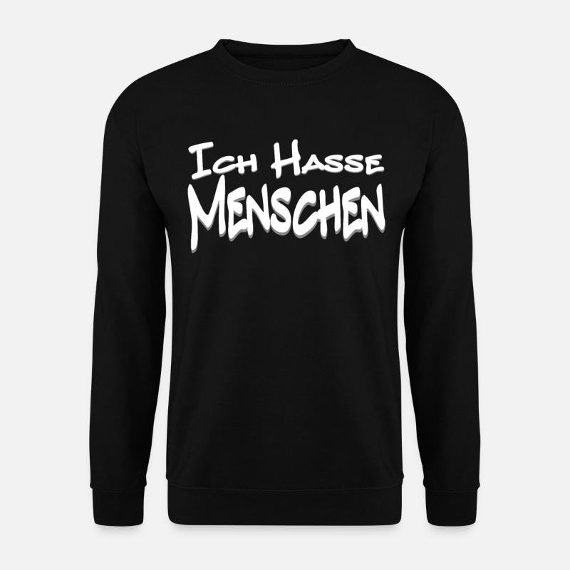 Humoristischer Spruch mit Comic-Design - Unisex Pullover - Schwarz