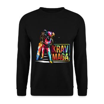 Krav Maga Gift - Unisex Sweatshirt - black - Front - Alina (178cm) & Michal (187cm)