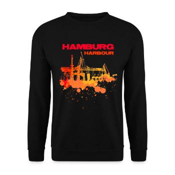 Hamburg Habour - Unisex Sweatshirt - black - Front - Alina (178cm) & Michal (187cm)