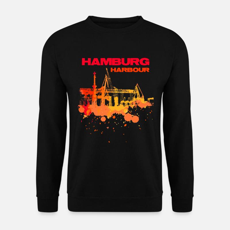 Hamburg Habour - Unisex Pullover - Schwarz