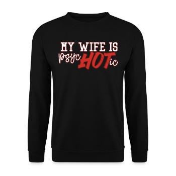 Frau Ehe - Unisex Pullover - Schwarz - Vorne - Alina (178cm) & Michal (187cm)