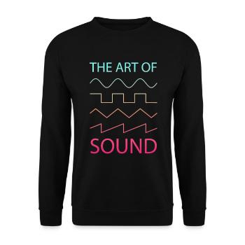 Sound Waveforms Synthesizer Waveform Color - Unisex Sweatshirt - black - Front - Alina (178cm) & Michal (187cm)