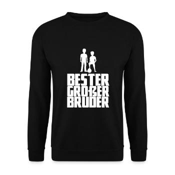 Bester großer Bruder - Unisex Pullover - Schwarz - Vorne - Alina (178cm) & Michal (187cm)