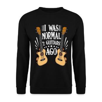 I Was Normal: Two Guitars - Unisex Sweatshirt - black - Front - Alina (178cm) & Michal (187cm)
