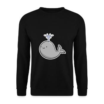 Wal - Unisex Pullover - Schwarz - Vorne - Alina (178cm) & Michal (187cm)