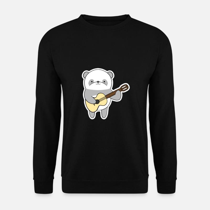 Panda mit Gitarre - Unisex Pullover - Schwarz