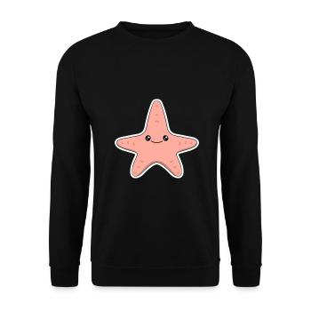 Seestern - Unisex Pullover - Schwarz - Vorne - Alina (178cm) & Michal (187cm)