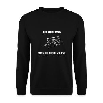 hardtekk techno tekkno ich ziehe was was du nicht - Unisex Pullover - Schwarz - Vorne - Alina (178cm) & Michal (187cm)
