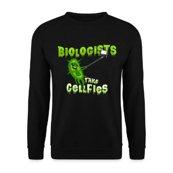 Biologists Cells Selfie - Unisex Sweatshirt - black - Front - Alina (178cm) & Michal (187cm)