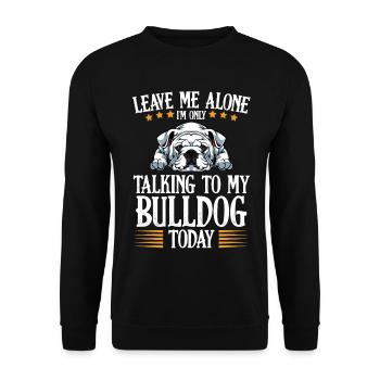 Only Bulldog parle aujourd’hui - Sweat-shirt Unisexe - noir - Devant - Alina (178cm) & Michal (187cm)