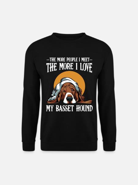 Mehr Liebe für Basset Hound - Unisex Pullover - Schwarz