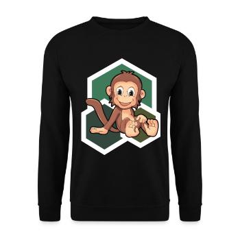 Singe mignon - Sweat-shirt Unisexe - noir - Devant - Alina (178cm) & Michal (187cm)