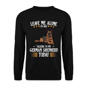 Je ne parle qu’à mon berger allemand - Sweat-shirt Unisexe - noir - Devant - Alina (178cm) & Michal (187cm)