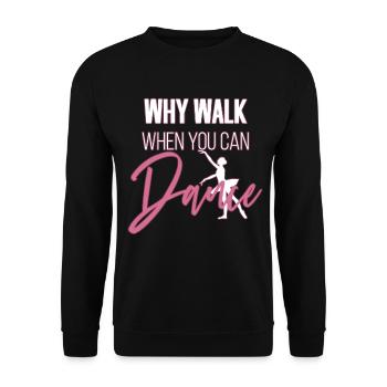 Ballerina - Unisex Sweatshirt - black - Front - Alina (178cm) & Michal (187cm)