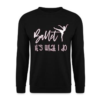 Ballerina - Unisex Sweatshirt - black - Front - Alina (178cm) & Michal (187cm)