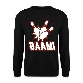 Bowling strike - Unisex Sweatshirt - black - Front - Alina (178cm) & Michal (187cm)