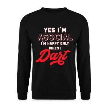 Darts darts - Unisex Sweatshirt - black - Front - Alina (178cm) & Michal (187cm)