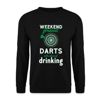 Darts darts - Unisex Sweatshirt - black - Front - Alina (178cm) & Michal (187cm)