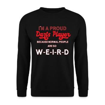 Darts darts - Unisex Sweatshirt - black - Front - Alina (178cm) & Michal (187cm)
