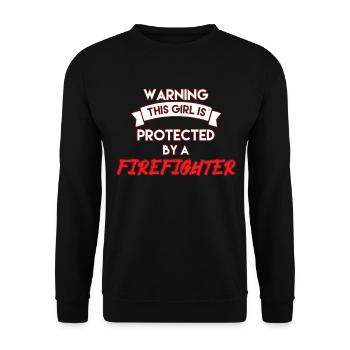 fire Department - Unisex Sweatshirt - black - Front - Alina (178cm) & Michal (187cm)