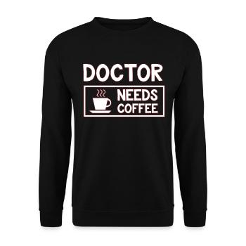 Doctor coffee - Unisex Sweatshirt - black - Front - Alina (178cm) & Michal (187cm)