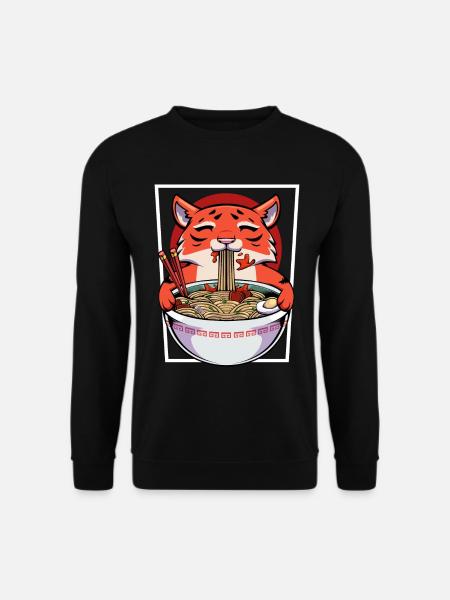 Kawaii Panda Ramen Bowl - Unisex Sweatshirt - black