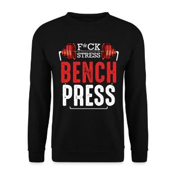 Bench Press Rage Motivator - Unisex Sweatshirt - black - Front - Alina (178cm) & Michal (187cm)