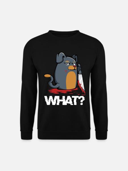 Chien Grim avec un couteau - Sweat-shirt Unisexe - noir