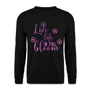 spring - Unisex Sweatshirt - black - Front - Alina (178cm) & Michal (187cm)