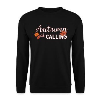 Herbst - Unisex Pullover - Schwarz - Vorne - Alina (178cm) & Michal (187cm)