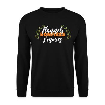 Herbst - Unisex Pullover - Schwarz - Vorne - Alina (178cm) & Michal (187cm)