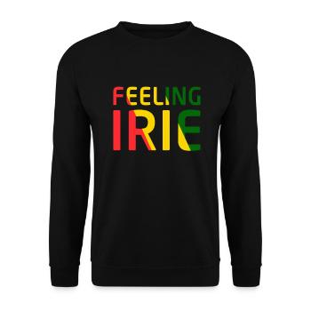 Feeling Irie Reggae Ganya Jamaïque Rasta Music - Sweat-shirt Unisexe - noir - Devant - Alina (178cm) & Michal (187cm)