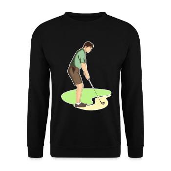 Golf | Golfing | Golfer | golf - Unisex Sweatshirt - black - Front - Alina (178cm) & Michal (187cm)