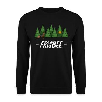 Frisbee chien de forêt dans le vert - Sweat-shirt Unisexe - noir - Devant - Alina (178cm) & Michal (187cm)