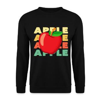 Pop Art Apple Illustration - Unisex Sweatshirt - black - Front - Alina (178cm) & Michal (187cm)