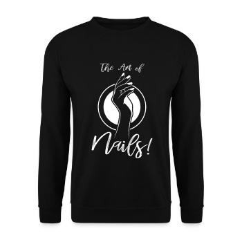 Art of Nails Logo - Unisex Sweatshirt - black - Front - Alina (178cm) & Michal (187cm)