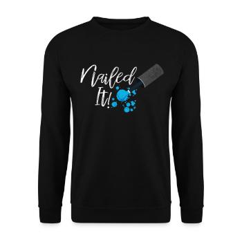 Nailed It Farbexplosion - Unisex Pullover - Schwarz - Vorne - Alina (178cm) & Michal (187cm)